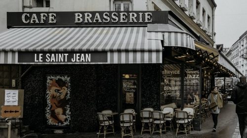QR code sign-ins - cafe in Paris, France