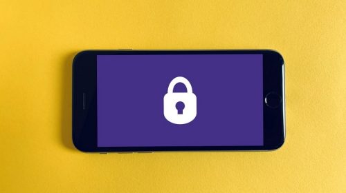 Mobile security - smartphone with a lock image