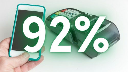 Mobile wallet transactions - 92%