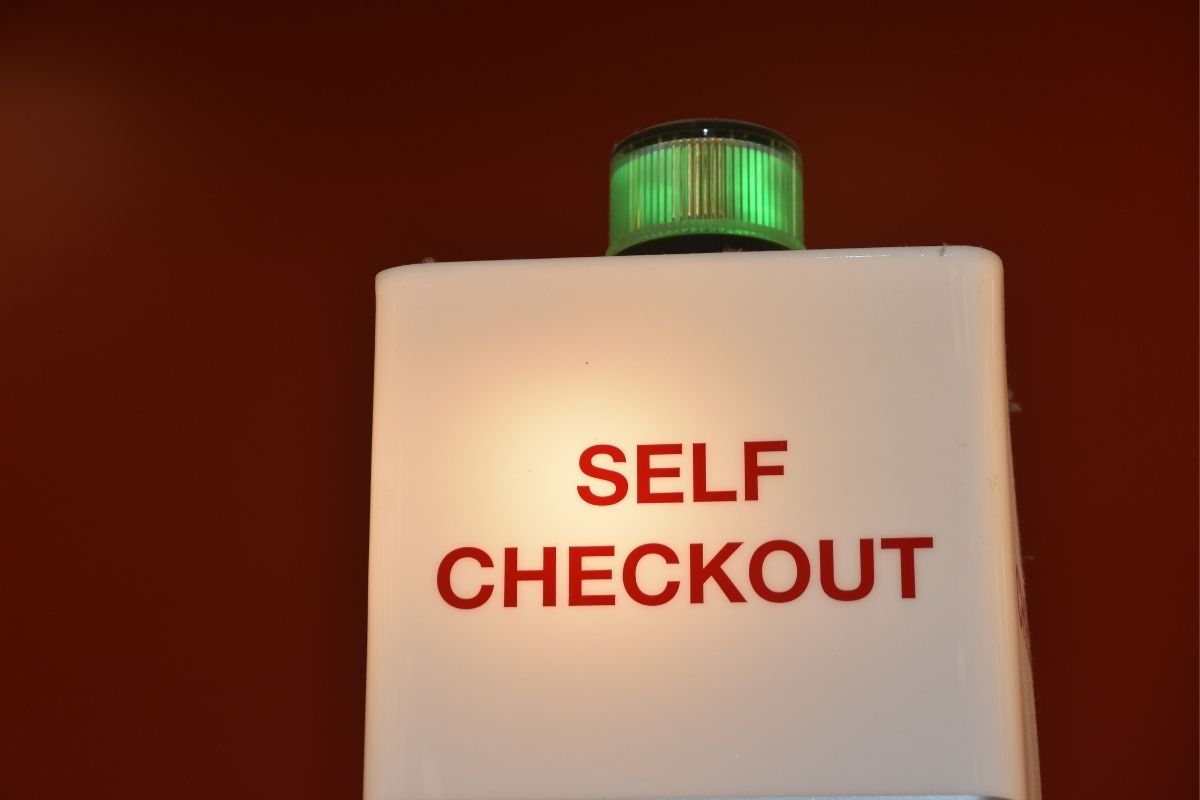 QR codes - Self-checkout sign