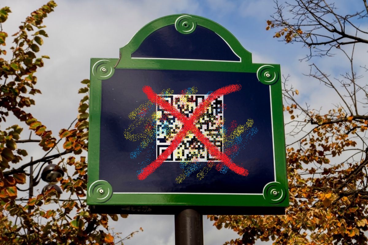 QR codes vandalism