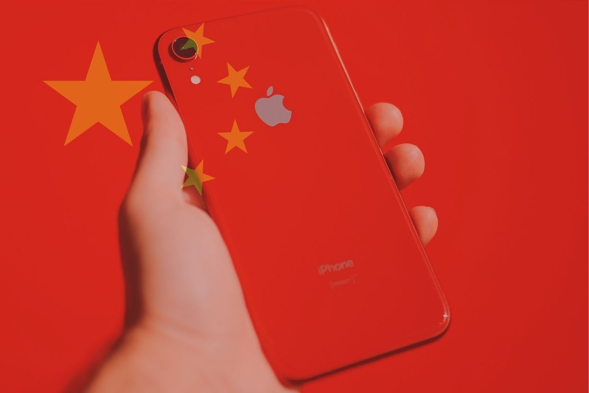 Largest smartphone brand - iPhone - China Flag