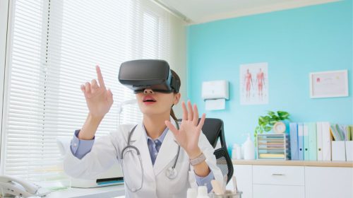 Augmented reality - Doctor Using VR headset