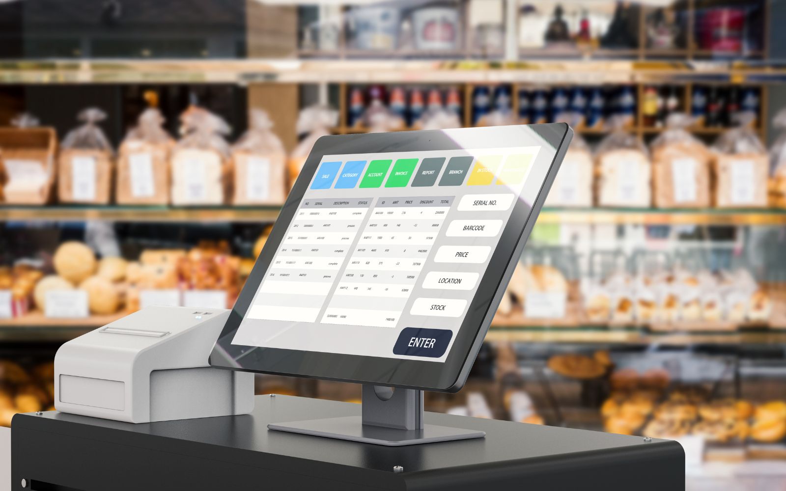 POS software and touch screens technology
