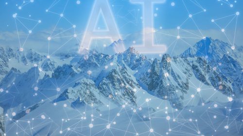 Artificial intelligence - AI - Snowy mountains