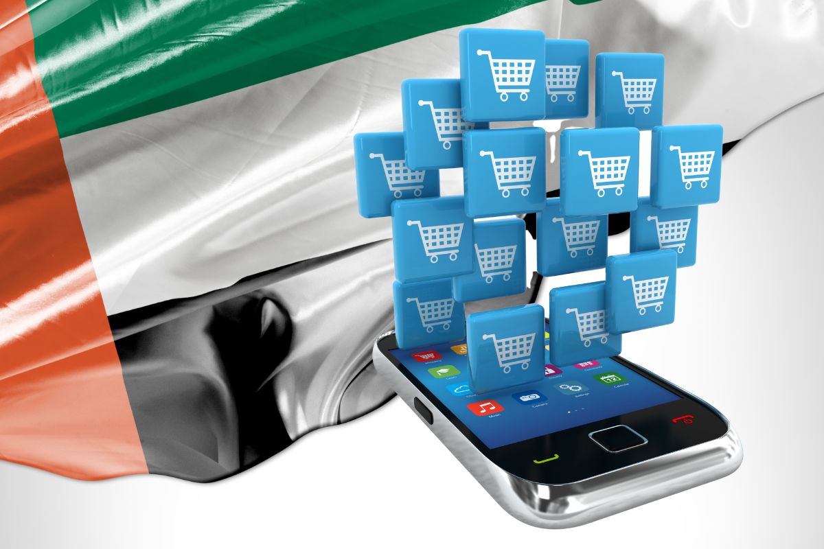 Mobile commerce - UAE Flag