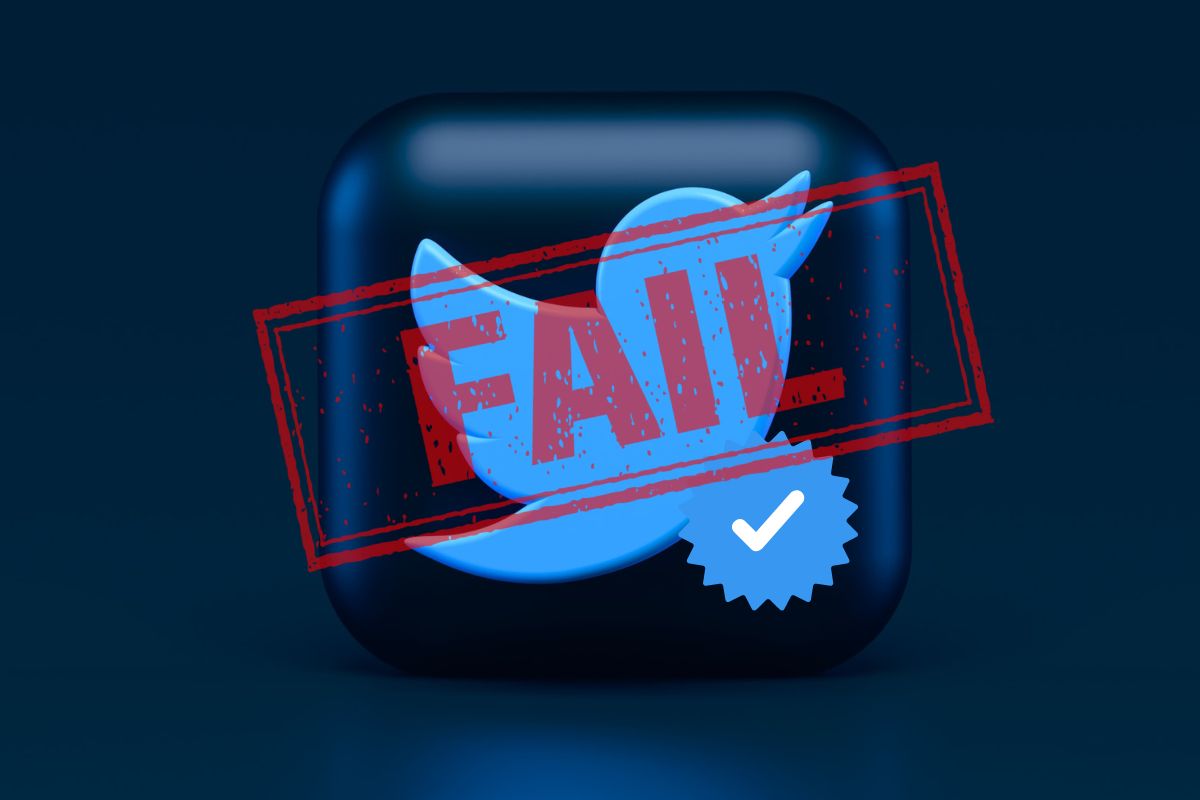 Twitter verification - Twitter Logo with verification fail
