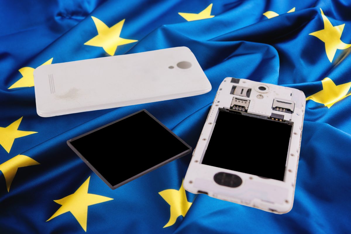 Removable batteries - Smartphone EU flag