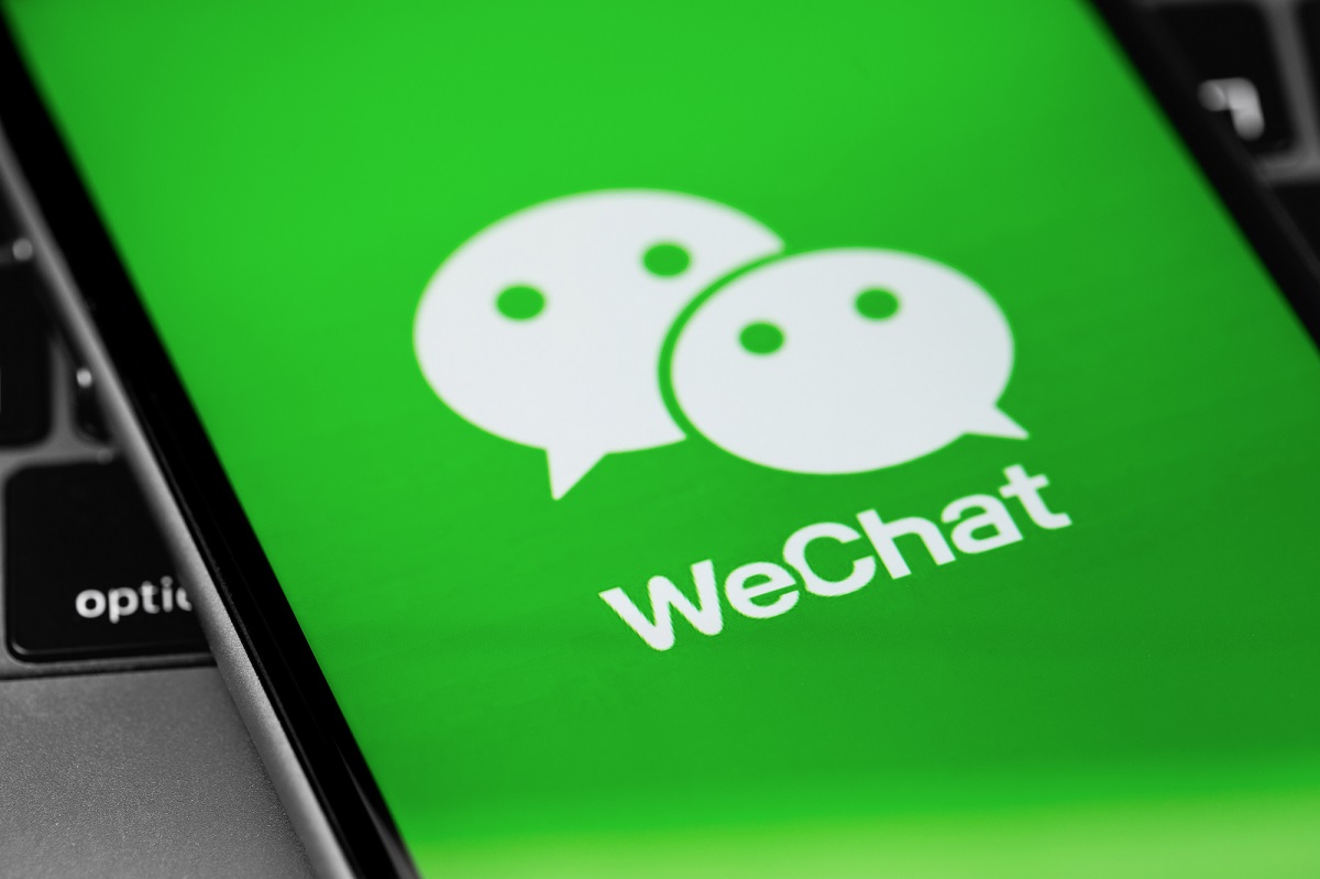 Mobile commerce - WeChat on mobile device