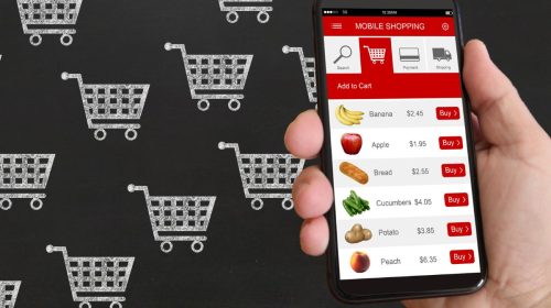 Mobile commerce - shopping on smartphone