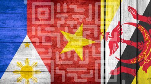 QR code payment - Philippines, Vietnam and Brunei flags