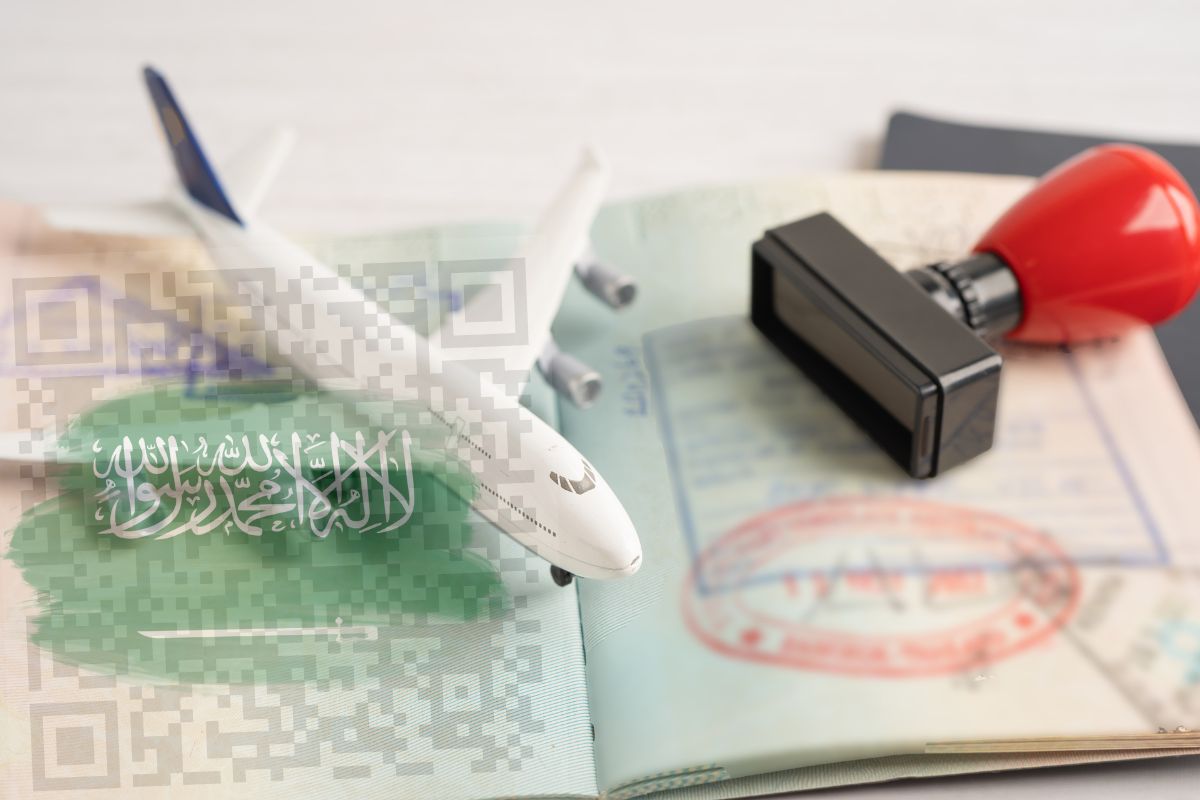 QR codes - Visa Stamp - Saudi Arabia Flag