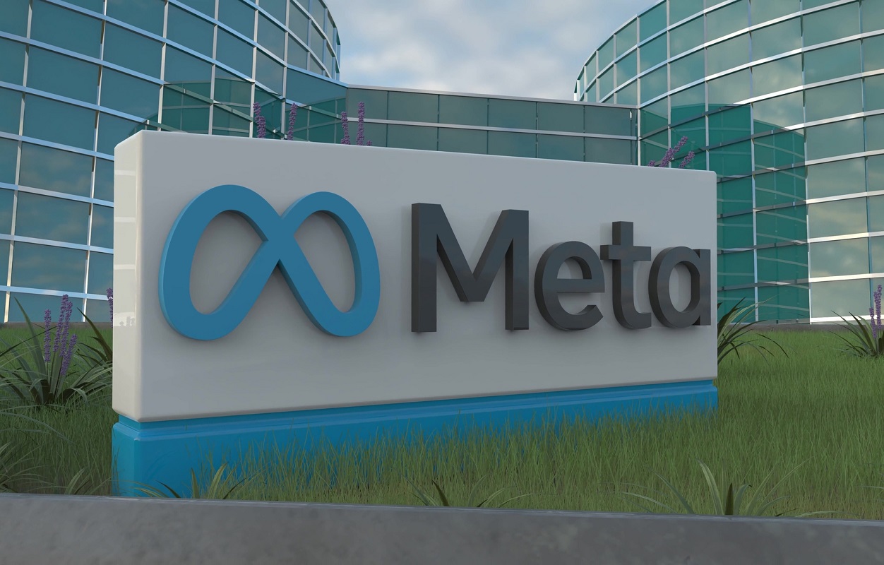 Meta virtual reality avatars now have legs for beta testers 2 Virtual reality - Meta logo on sign