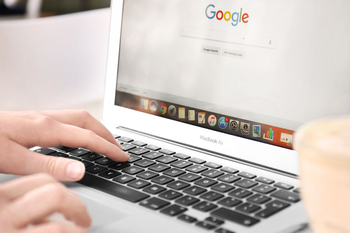 Internet Search - Google Search on Laptop
