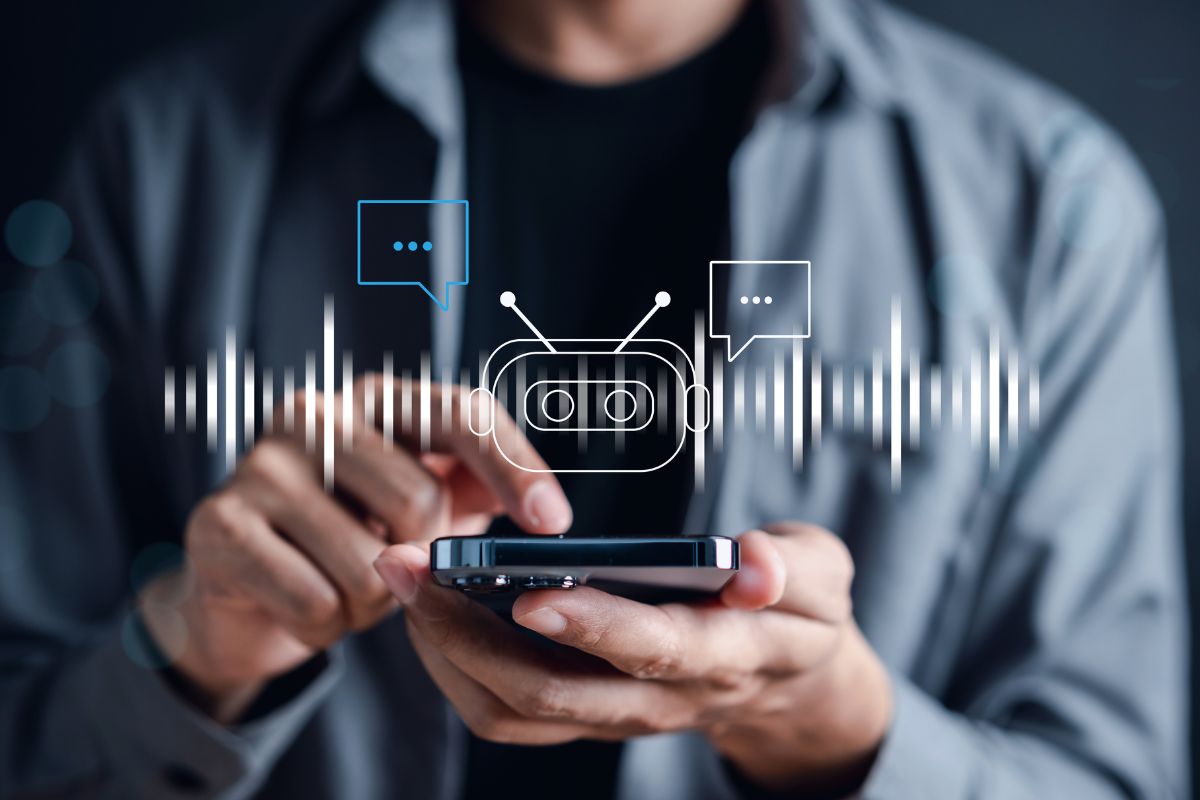 Artificial intelligence - Person using AI Chatbot via mobile
