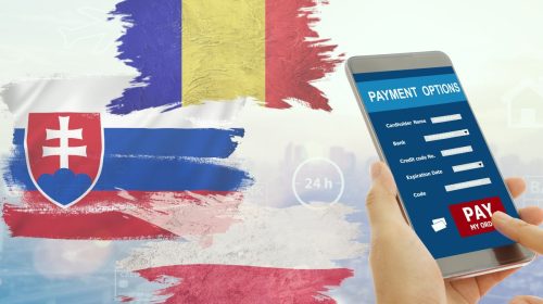 Mobile payments - Romania, Slovakia, Poland Flags