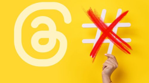 Threads social media - no hashtag symbol