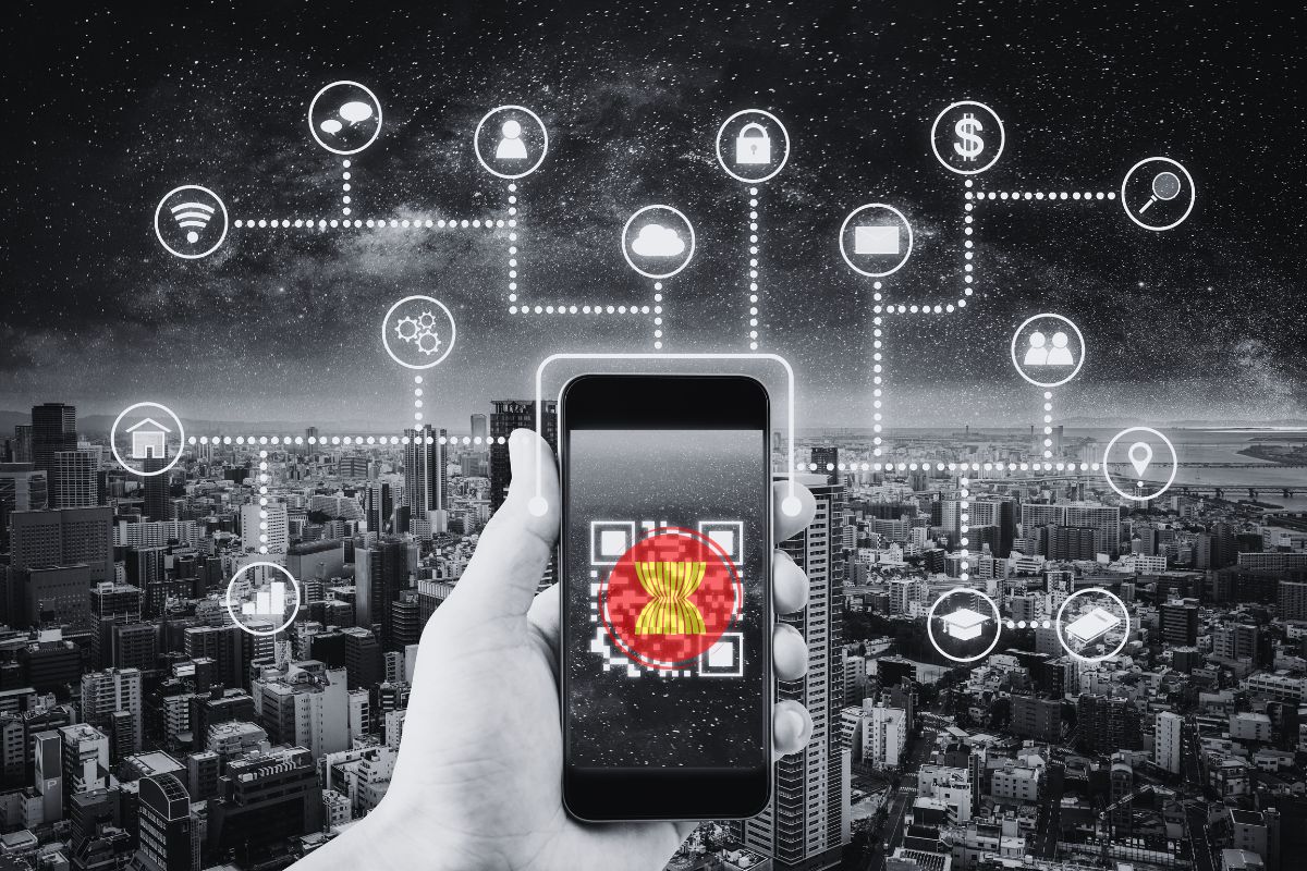 QR code - Mobile Transactions - ASEAN Logo