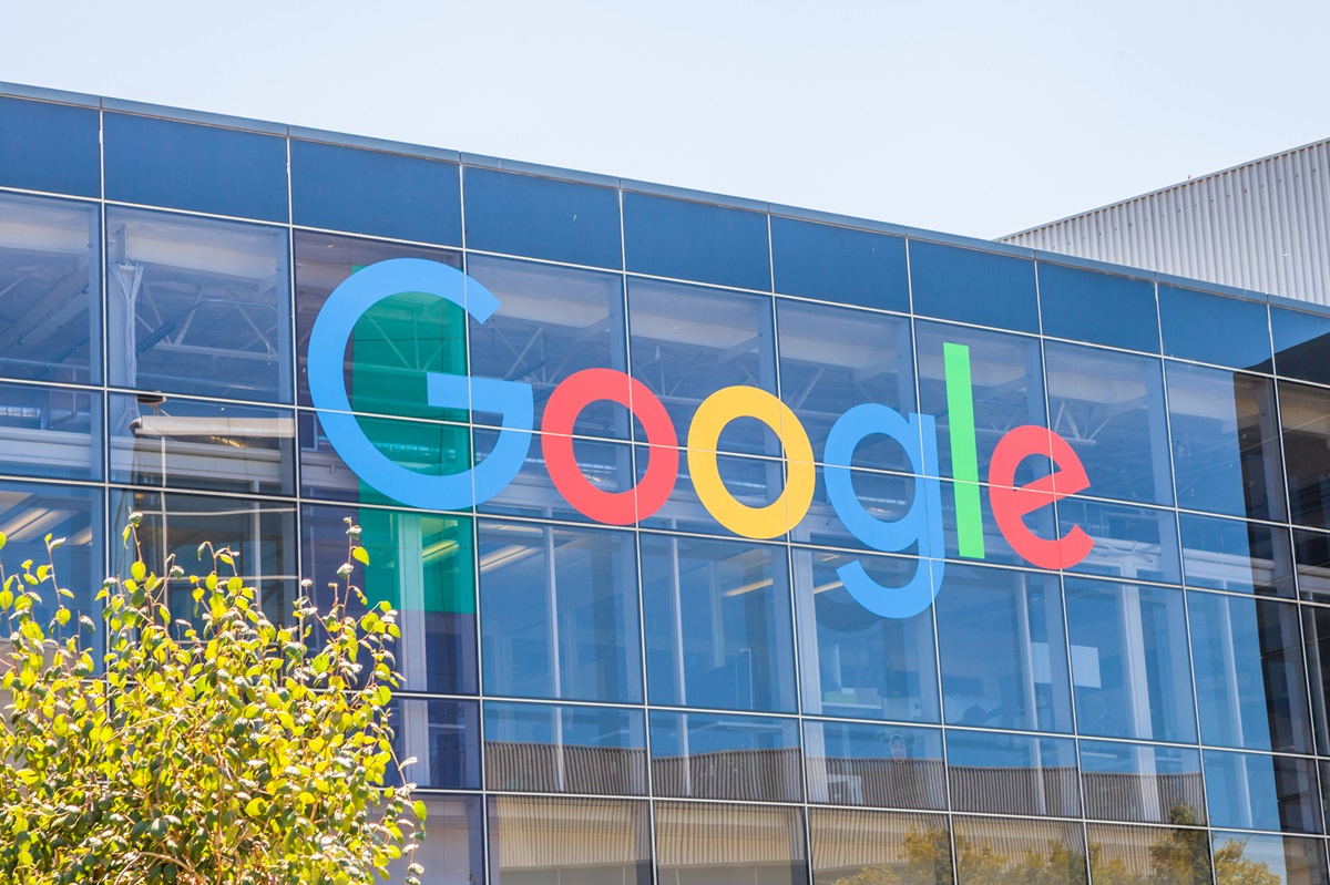 Artificial intelligence - Google logo on company building