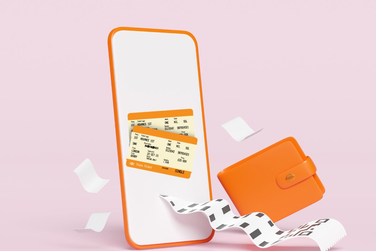 Mobile wallet - Tickets on phone screen